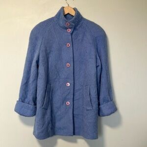 Appleseed’s Blue Virgin Wool Mohair Blend Jacket